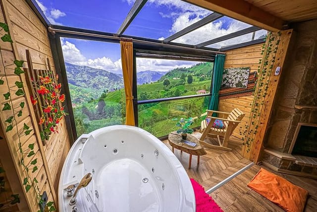 اكواخ ايدر مع جاكوزي للاستئجار من شركة تريباتي